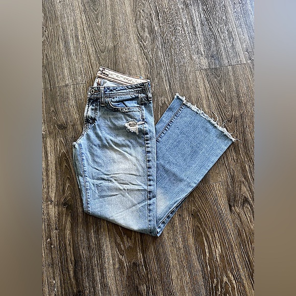 Wide Leg Jeans, Light Wash - Picture 1 of 5